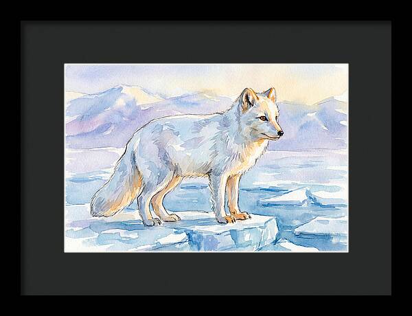 Arctic Fox In Winter Landscape