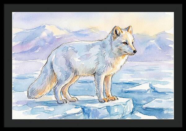 Arctic Fox In Winter Landscape