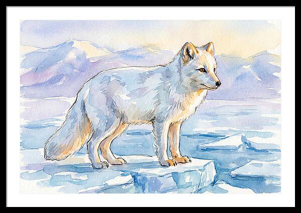 Arctic Fox In Winter Landscape