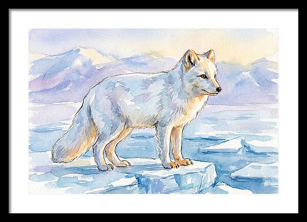 Arctic Fox In Winter Landscape