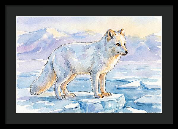 Arctic Fox In Winter Landscape