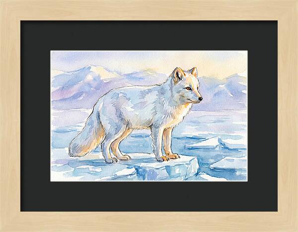 Arctic Fox In Winter Landscape