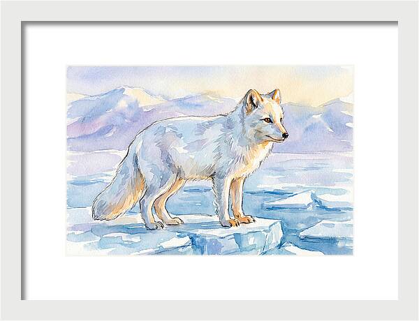 Arctic Fox In Winter Landscape