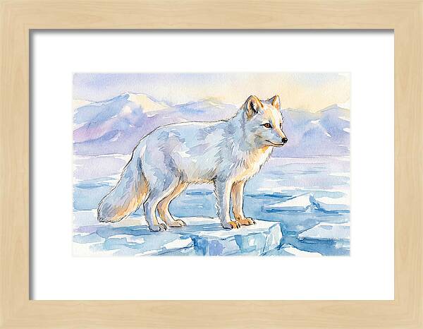 Arctic Fox In Winter Landscape