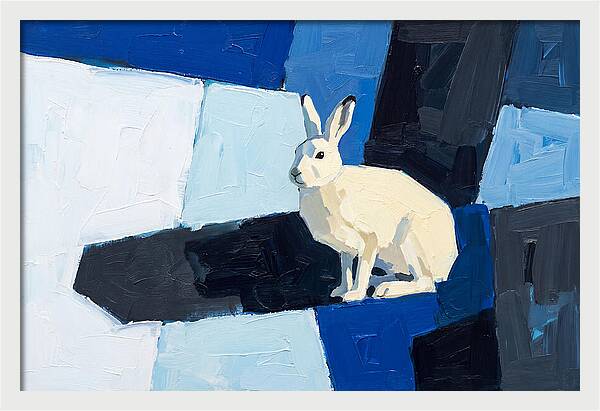 Arctic Hare In Winter Blues