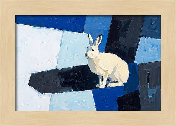 Arctic Hare In Winter Blues