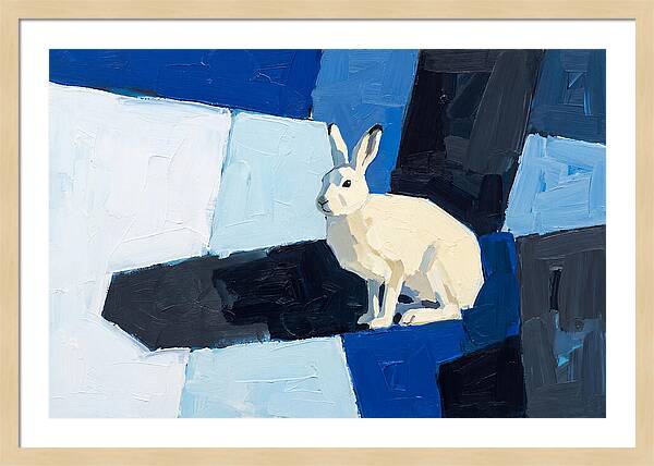 Arctic Hare In Winter Blues