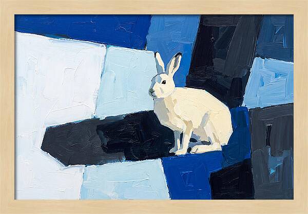 Arctic Hare In Winter Blues