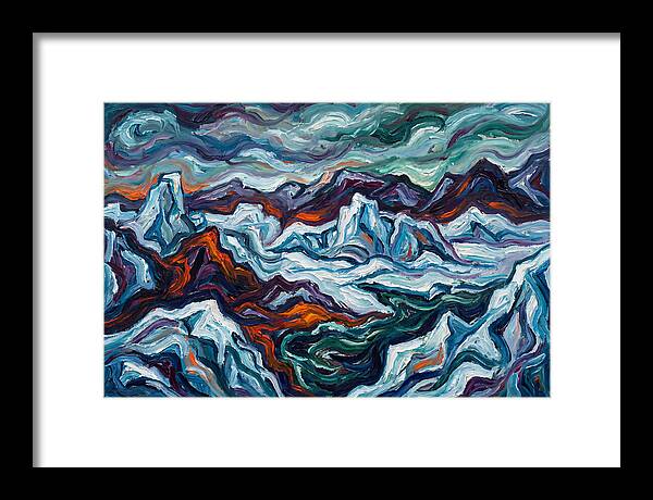 Arctic Landscape In Expressionist Style