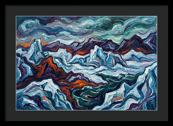 Arctic Landscape In Expressionist Style