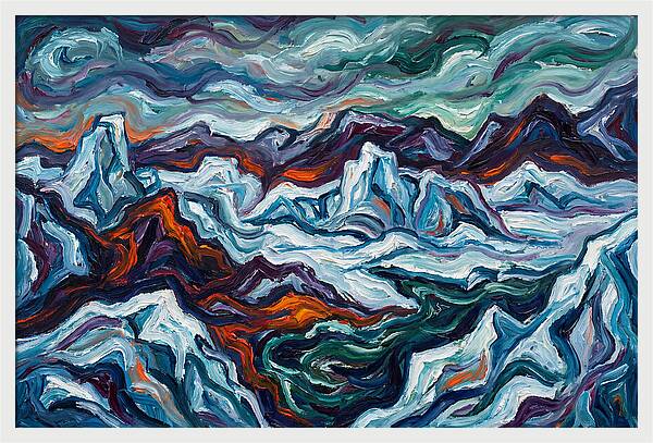 Arctic Landscape In Expressionist Style