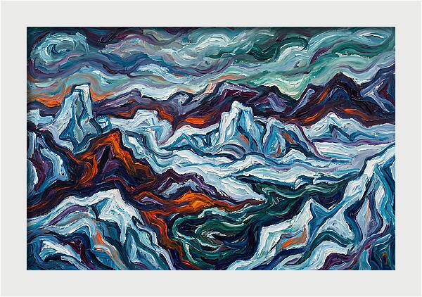 Arctic Landscape In Expressionist Style