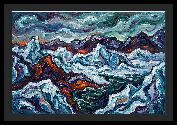 Arctic Landscape In Expressionist Style