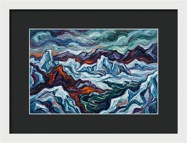 Arctic Landscape In Expressionist Style
