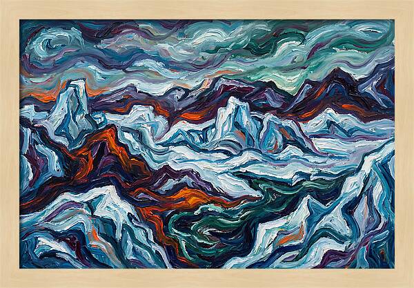 Arctic Landscape In Expressionist Style