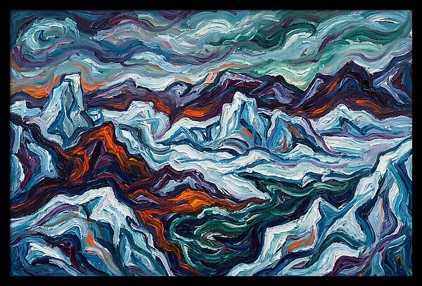 Arctic Landscape In Expressionist Style