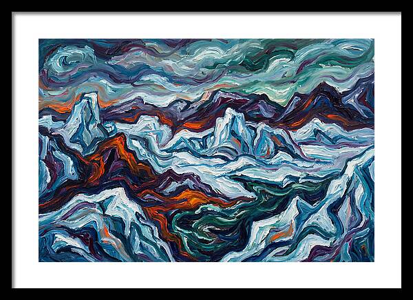 Arctic Landscape In Expressionist Style