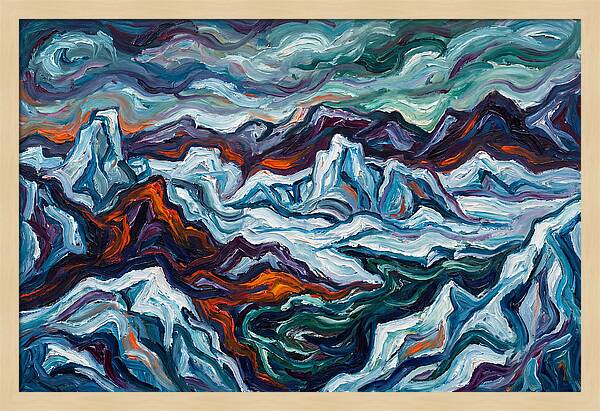 Arctic Landscape In Expressionist Style