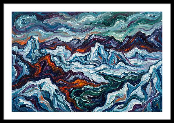 Arctic Landscape In Expressionist Style