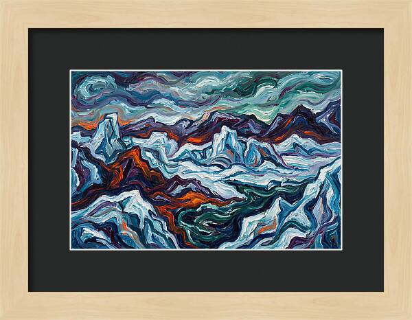 Arctic Landscape In Expressionist Style