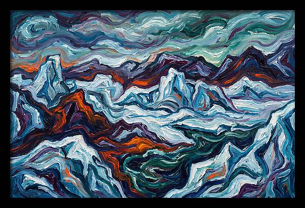 Arctic Landscape In Expressionist Style