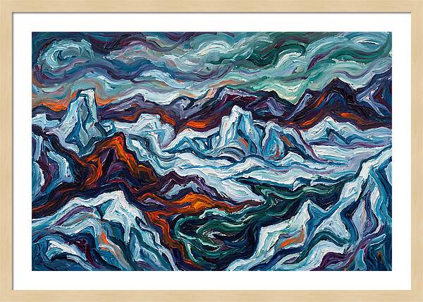 Arctic Landscape In Expressionist Style