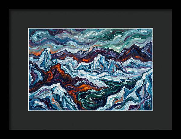 Arctic Landscape In Expressionist Style