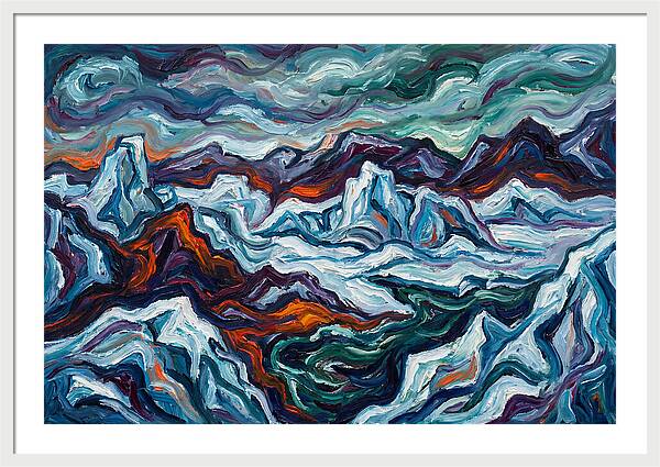 Arctic Landscape In Expressionist Style