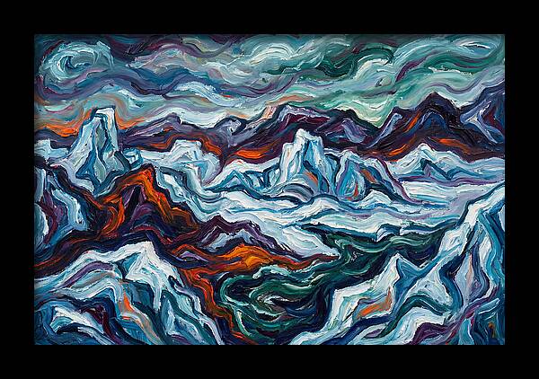 Arctic Landscape In Expressionist Style