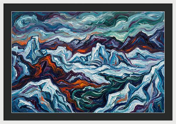 Arctic Landscape In Expressionist Style