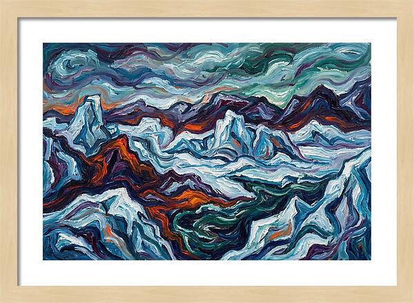 Arctic Landscape In Expressionist Style