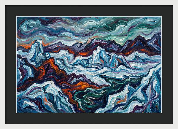 Arctic Landscape In Expressionist Style