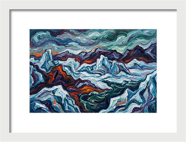 Arctic Landscape In Expressionist Style