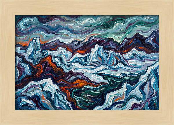 Arctic Landscape In Expressionist Style