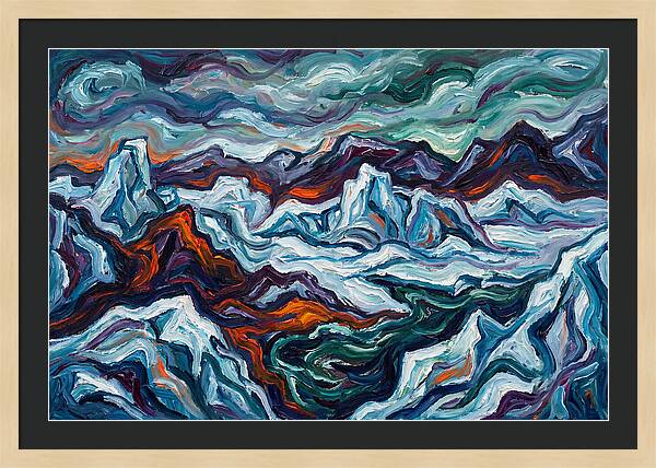Arctic Landscape In Expressionist Style