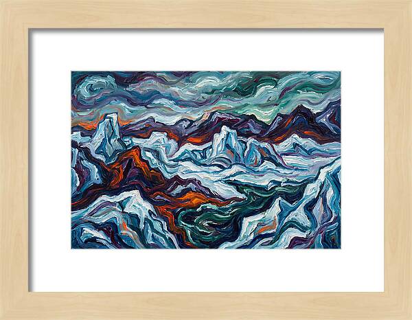 Arctic Landscape In Expressionist Style