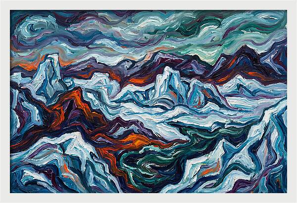 Arctic Landscape In Expressionist Style