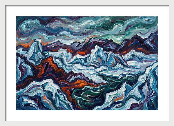 Arctic Landscape In Expressionist Style