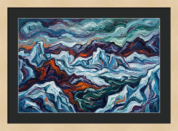 Arctic Landscape In Expressionist Style