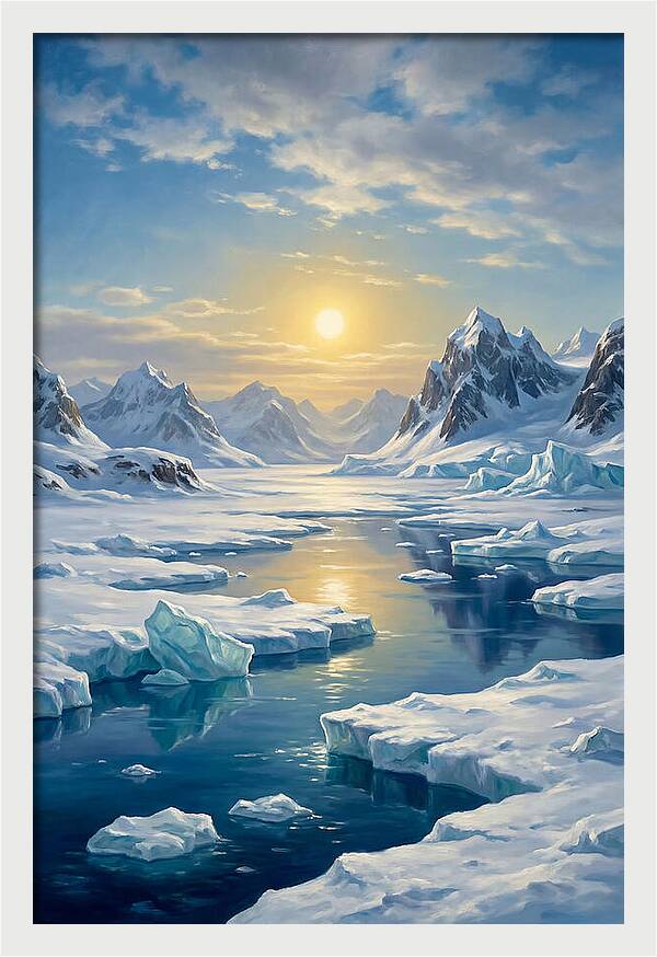 Arctic Serenity At Sunset