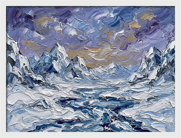 Arctic Serenity In Palette Knife