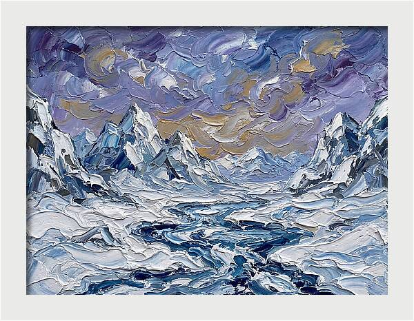 Arctic Serenity In Palette Knife