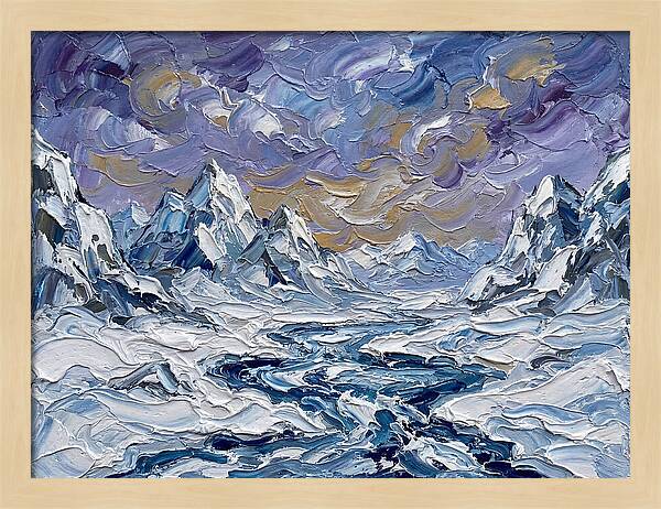 Arctic Serenity In Palette Knife