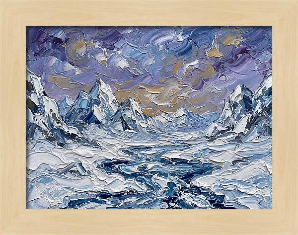 Arctic Serenity In Palette Knife