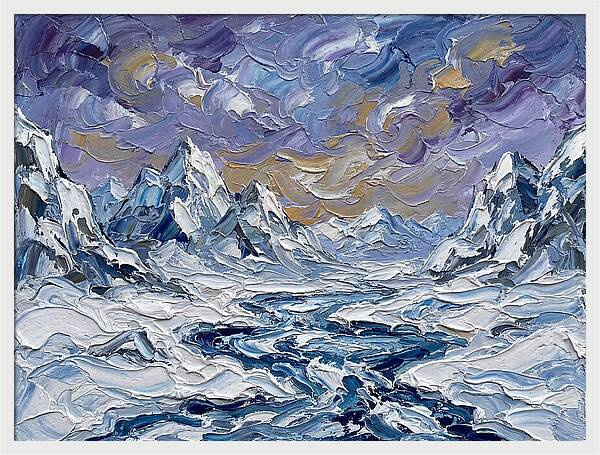 Arctic Serenity In Palette Knife