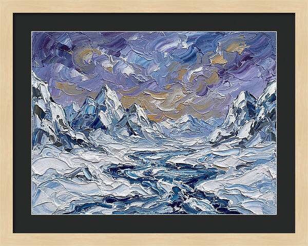 Arctic Serenity In Palette Knife