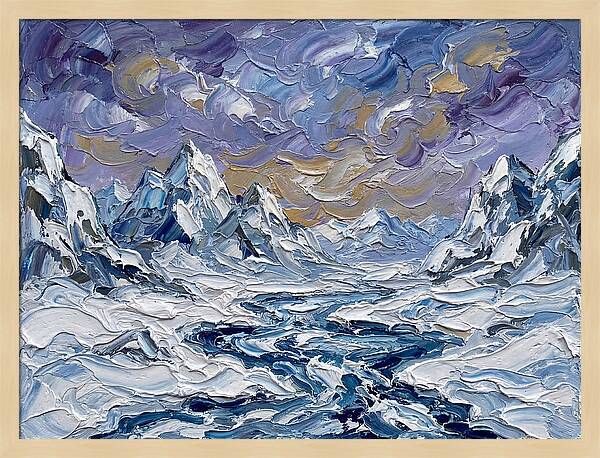 Arctic Serenity In Palette Knife