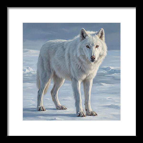 Arctic Wolf In The Snow