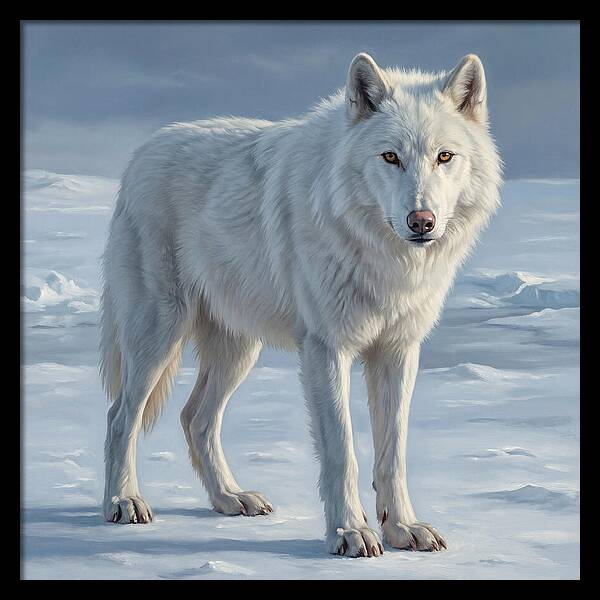 Arctic Wolf In The Snow