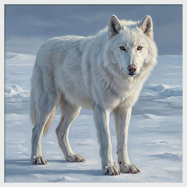 Arctic Wolf In The Snow